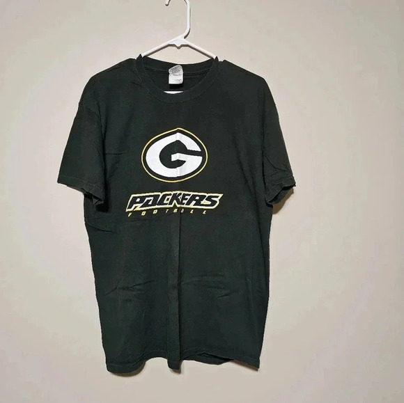 Green Bay Packers NFL Football T-shirt Short Sleeve Adult Size Large Green VTG - Picture 1 of 4